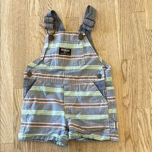 OshKosh B'gosh Striped Kids Overall Shorts